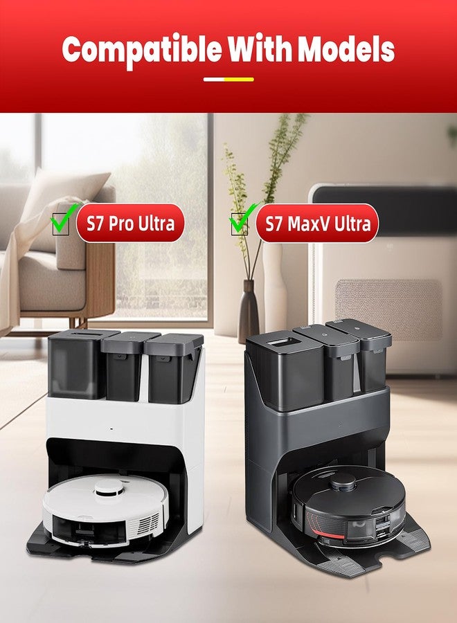 AnDongo 24 Pack Replacement Accessories for Roborock S7 MaxV Ultra / S7 Pro Ultra Robot Vacuum Cleaner, 1 Main Brush, 1 Self-Cleaning Brush, 4 HEPA Filters, 4 Mop Pads, 6 Side Brushes, 6 Dust Bags, 2 Tools - Image 2